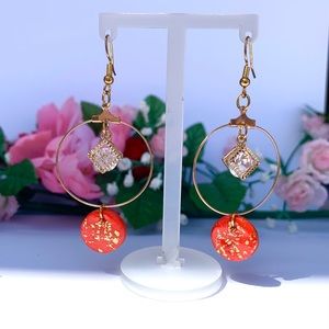 Handmade polymer clay earrings